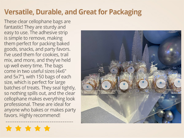 Cello Jewelry Plastic Bag