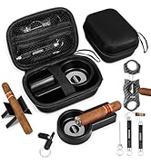 Multifunctional Cigar Accessories, 5-in-1 Kit - V Cigar Cutter, Cigar Draw Enhancer Tool, Cigar A...