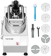 VEVOR Food Processor &amp; Vegetable Chopper, 2 Feeding Holes Food-Grade Stainless Steel Food Process...