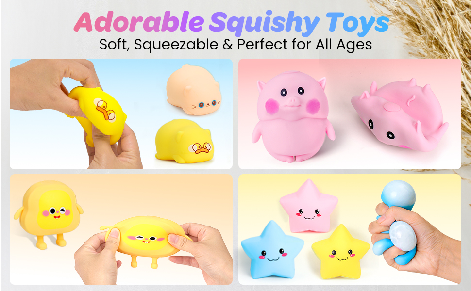 Squishy balls that can be stretched and squeezed