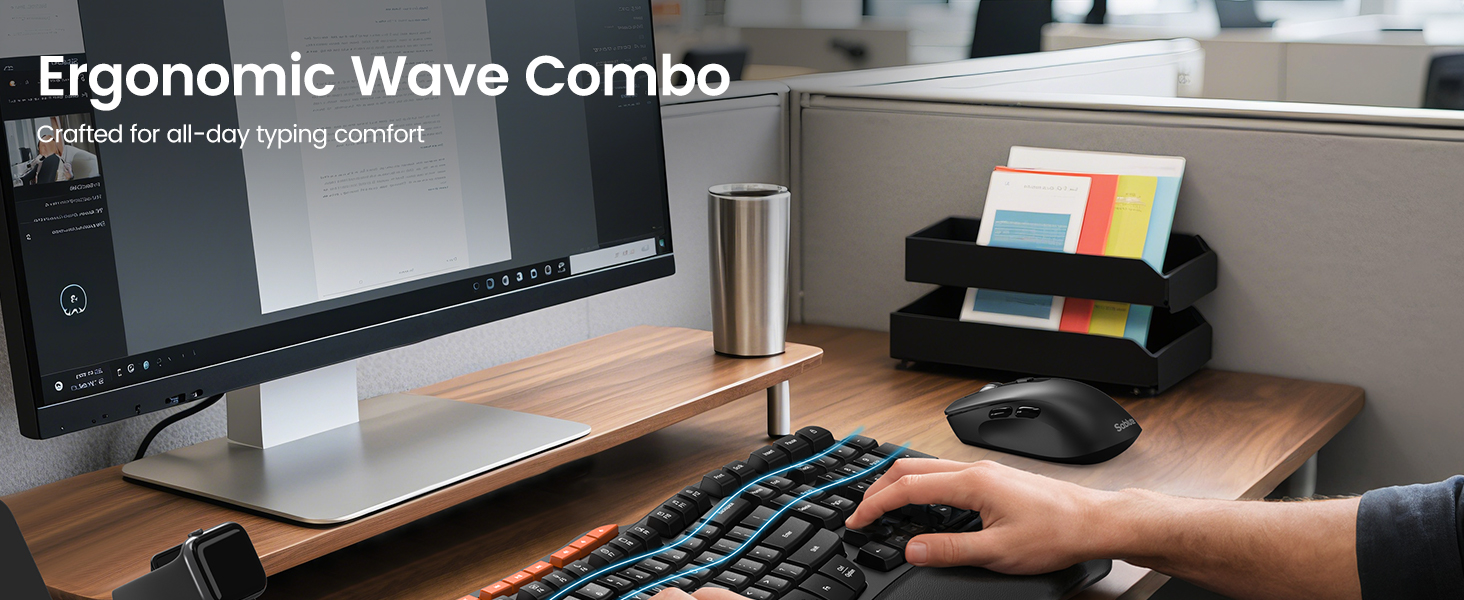 Ergonomic keyboard and mouse