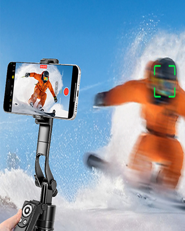 360 rotation phone tripod with light