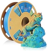 Goto Guard Matte Tricolor PLA Filament, Rainbow 3D Printer PLA Filament 1.75mm, Multicolor 3D Pri...