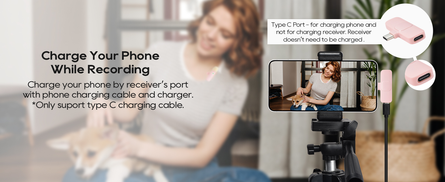 mini wireless mic for iphone Android phone can Charge Your Phone While Recording