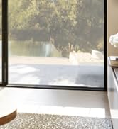 Yoolax Motorized Bamboo Roman Shades with Remote, Smart Roman Shades for Indoor Windows, Automati...