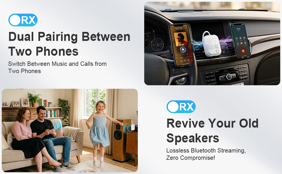 2026 Pro Bluetooth 6.0 Transmitter Receiver for Airplane