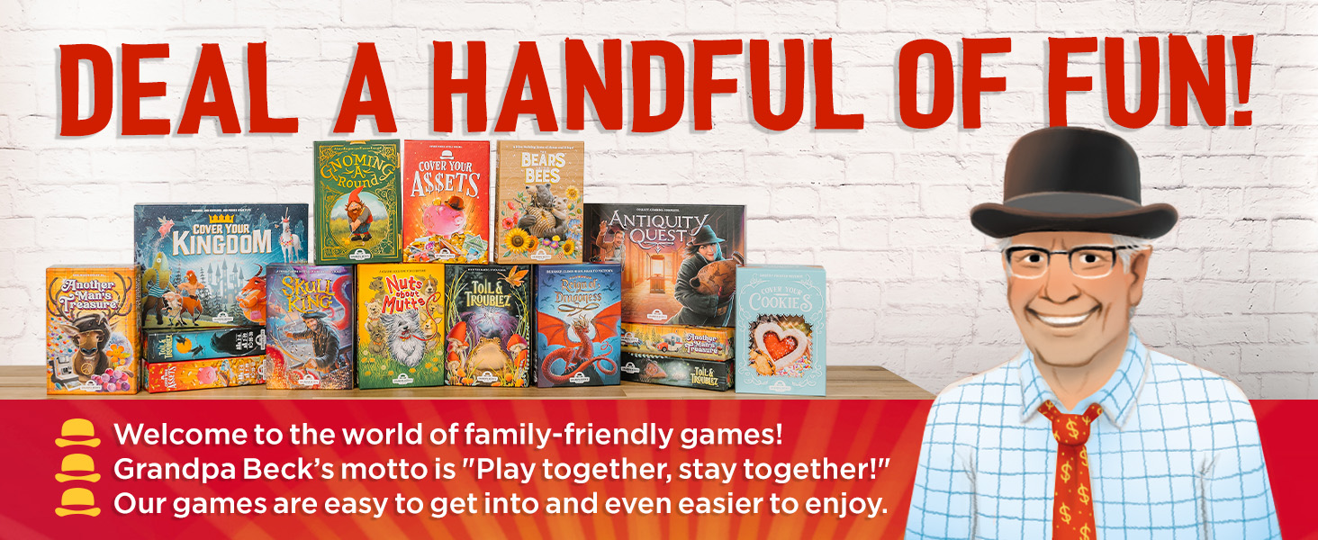 Deal a handful of fun to play together and stay together with family friendly games.