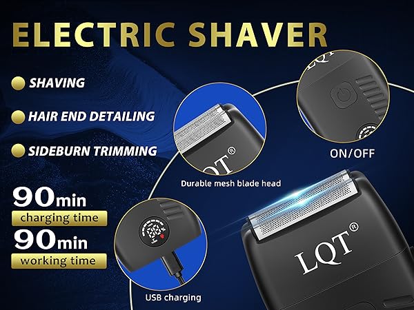 Electric Foil Shaver for Men 3-Piece
