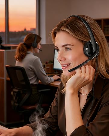 computer headset with microphone