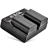 BM Premium 2 Pack of LP-E6NH High Capacity Batteries and Dual Bay Battery Charger for Canon EOS R...