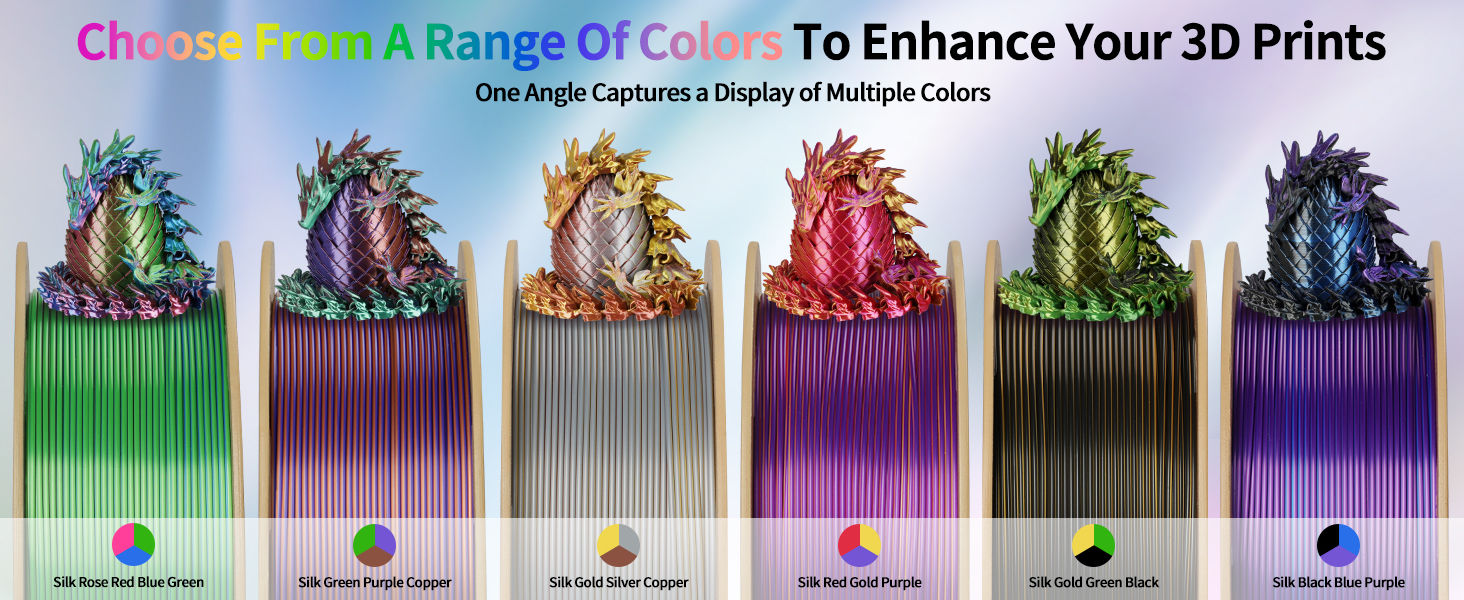 pla silk filament 1.75mm 3d printer