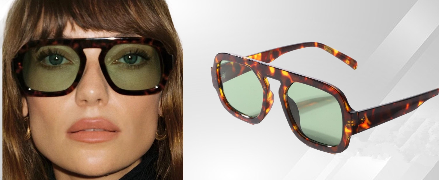 designer inspired square aviator sunglasses trendy 70s stylish aviator sun glasses oversized sunnies