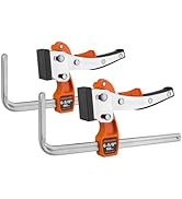 Jorgensen 6-5/8" Ratcheting Table Clamps, Quick Release Track Saw Clamps, Guide Rail Clamp for MF...