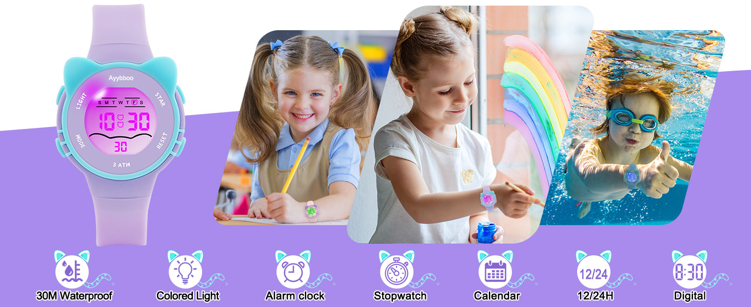 Multi-functional kids watch