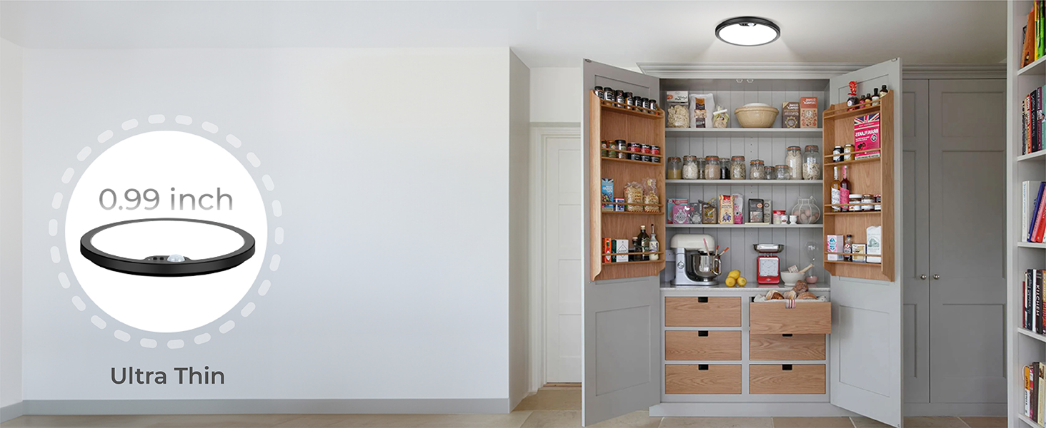 low profile electricity shower cord round detection house utility pantry inductive indoor slim thin