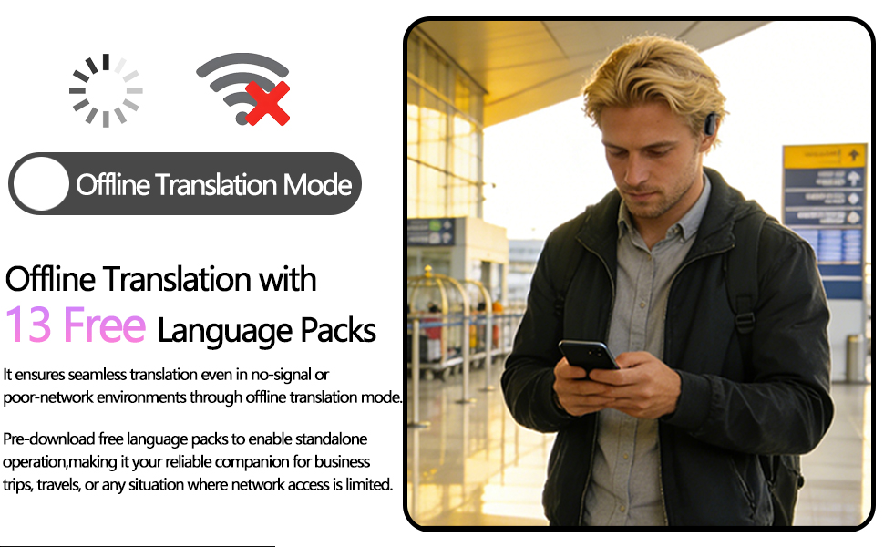 offline language translator earbuds