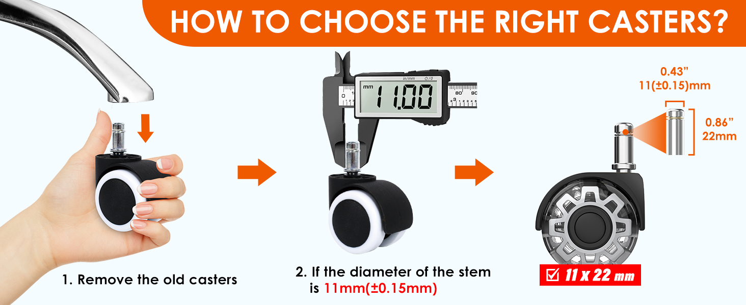 office chair casters