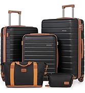 Cosbarn 5 Piece Luggage Sets with Spinner Wheels and TSA Lock, Unisex Hardside ABS Suitcase Set, ...