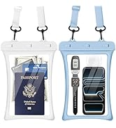 CACOE [Floatable Floating Universal IPX8 Waterproof Phone case 2 Pack-Up to 10.0",Adjustable Lany...