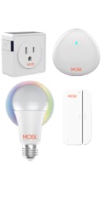 MOBI Smart WiFi LED Bulb Multi-Color Changing LED Light Bulb for Home; Bedroom, Dimmable & Voice Com...