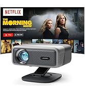 [2200ANSI &amp; Compatible with Netflix] 4K Projector with WiFi and Bluetooth,3D Dolby Audio and Auto...