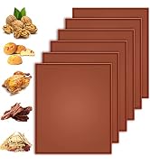 6PCS Silicone Dehydrator Sheets with Edge, Anglecai 12.2 x 10.2 Inch Silicone Dehydrator Mats Com...