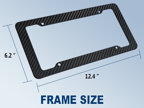 license plate frames holder carbon fiber black car black cool tag number plastic 2 pack cover screw