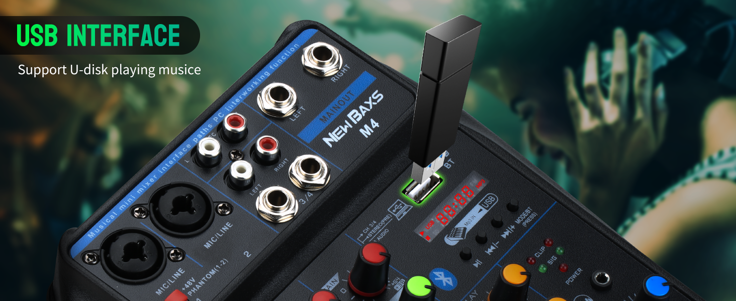 mixer digital usb audio interface mixer