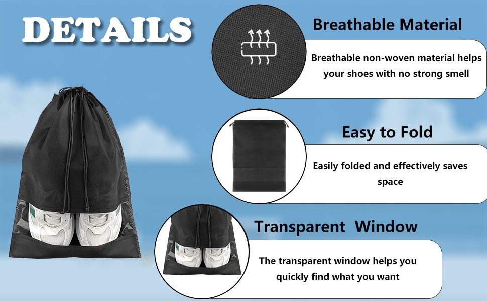 12 Pack Shoe Bags