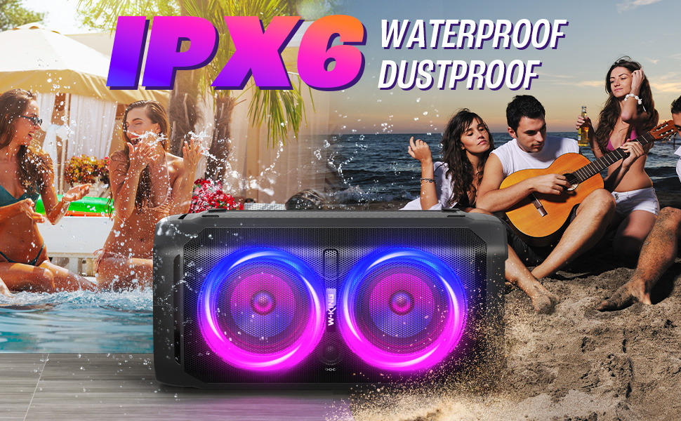 Large Bluetooth Speaker Big Portable Speaker Wireless Waterproof Party Speaker bass loudest outdoor 