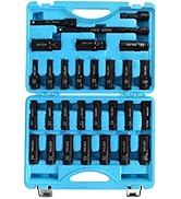 INGJER 1/2" Drive Impact Socket Set, 70 Piece SAE 3/8" to 1-1/4" and Metric 10-24mm, 6 Point Cr-M...