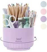 SKYDUE 360 Degree Rotating Desk Organizer, Dual-Purpose Pencil Pen Holder for Desktop, Rotating D...