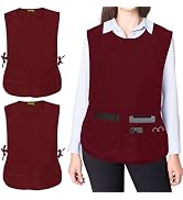 TEXVIDA 5 Pockets Cobbler Aprons for Women Men (Pack of 2) – Zipper Pocket Smock Apron