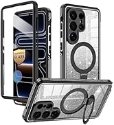 v-Golvin for Galaxy S26 Ultra Case,[Magnetic Stand][Fit for MagSafe][Glitter Card][Built-in 9H+ S...