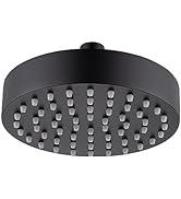 RANDOM Black Shower Head 6 Inch Round Rain Shower Head With 360 Adjustable Swivel Ball Joint With...