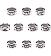PH PandaHall Tibetan Antique Silver Spacer Beads Tibetan Alloy Metal Bead Spacers for Bracelet Ne...