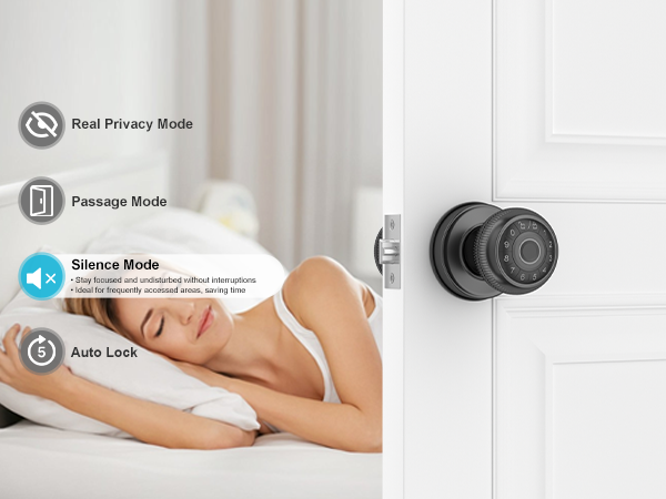 fingerprint door knob for bedroom
