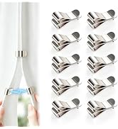 Maireien 10 Pairs Magnetic Curtain Clips, No Drill Curtain Gap Closure | Curtain Magnets Closure ...