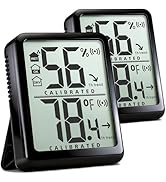 Antonki 2 Pack Room Thermometer Small Hygrometer Indoor Humidity Monitor Sensor, Digital Temperat...