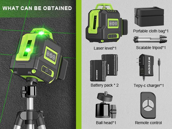 Laser level and tripod