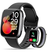 Smart Watches for Men Women (2 Bands), 1.85" AMOLED Smart Watch for iPhone &amp; Android Phones, Hear...