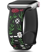 SNBLK Floral Band Compatible with Cute Apple Watch Bands for Women 40mm 41mm 38mm 42mm 44mm 45mm ...
