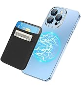 SHANSHUI Wallet for Magsafe, Stretchy Magnetic Phone Wallet Card Holder for Back of Phone Compati...