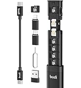 BUDI Multifunctional 9 in 1 Data Cable with USB Type-C Card Reader Micro SD Memory Card high-Spee...