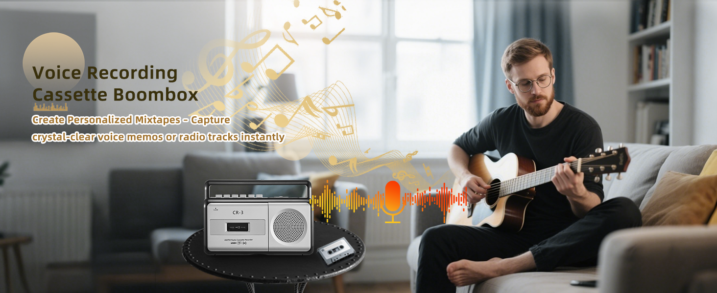  Portable Cassette Player Boombox