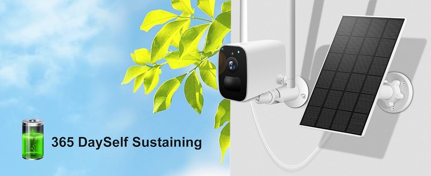 Solar panel for battery security camera.