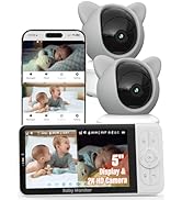 iFamily WiFi Baby Monitor with App – Smartphone Baby Monitor with 5" HD Monitor &amp; 2K Camera, Nigh...