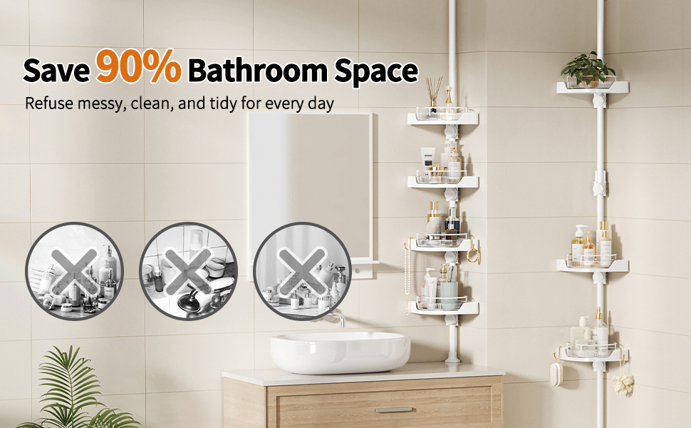 shower caddy tension pole