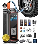 OlarHike Tire Inflator Portable Air Compressor, 9000mAh Battery Powered, 150PSI Dual Mode, Auto A...