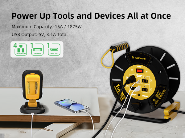 extension cord holder reel